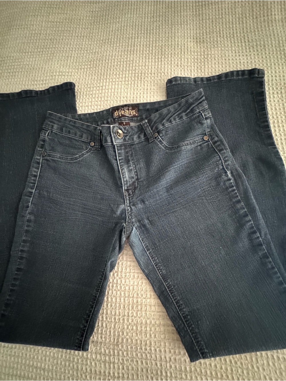 d. jeans Women’s Fashion Super Stretch Dark Blue Boot Cut Jeans SZ 8